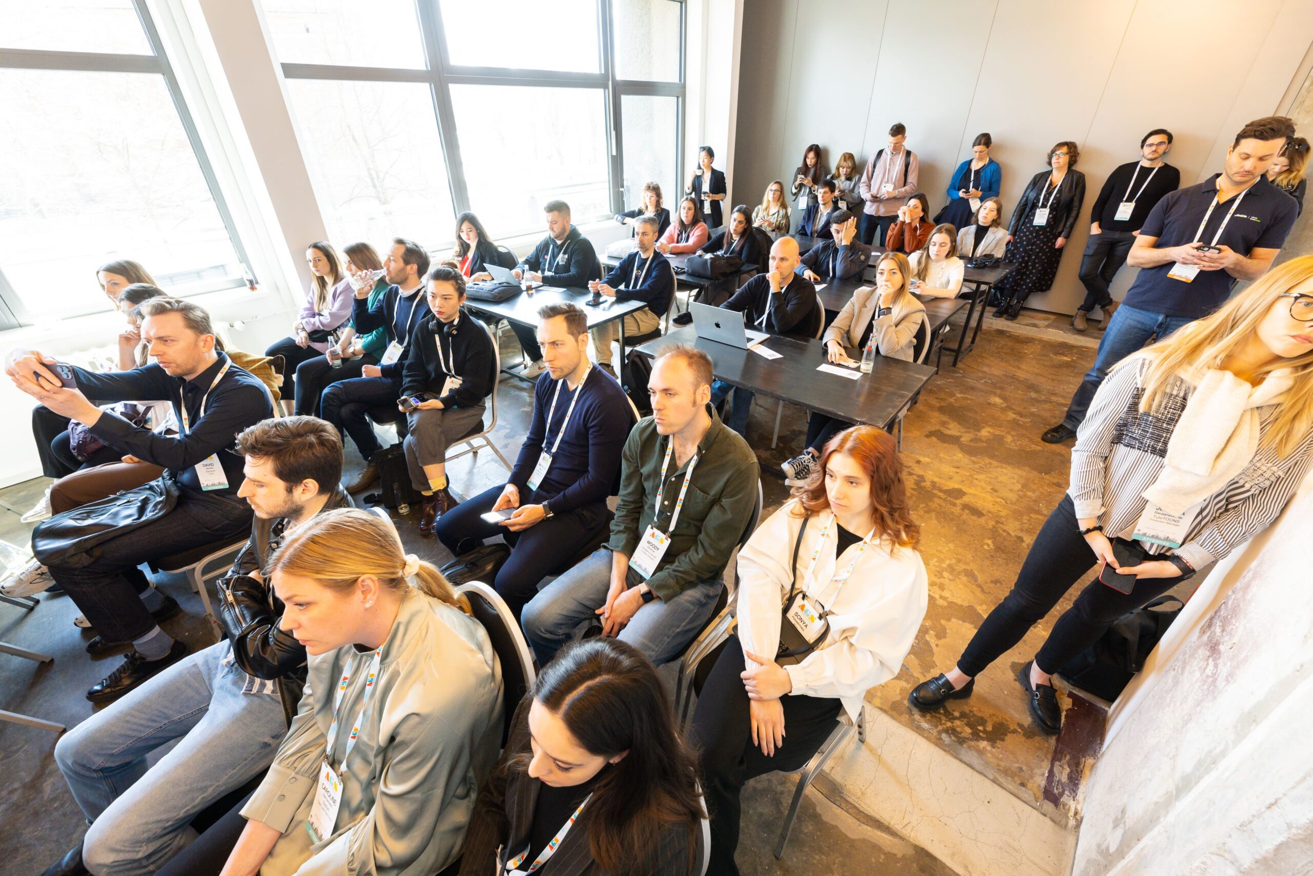 Engrossed audience listening to Kevin Dosanjh's TikTok marketing strategies at the App Growth Summit, Berlin 2023.